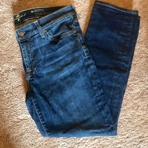 Seven FAMK size 31 skinny crop and roll jeans